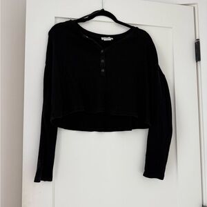 Lovers + Friends Black Crop Top